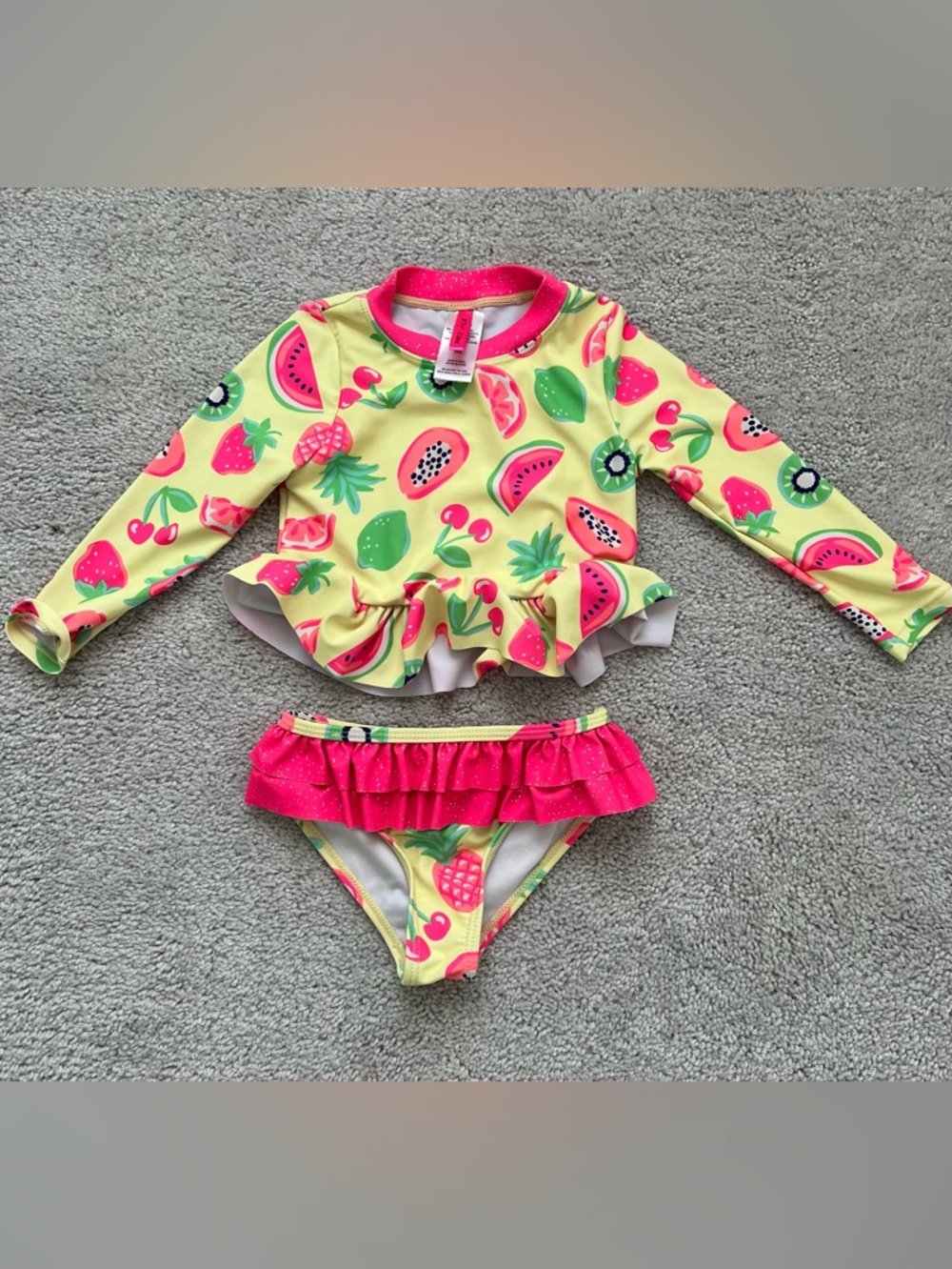 New Adorable baby girl 2 piece swimsuit set from ‘Betsy Johnson’  / 24 months